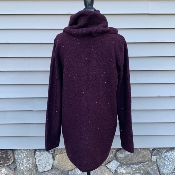 Apt. 9 Sequined Tunic Sweater w/ Removable Cowlneck - Mulberry - Picture 8 of 16